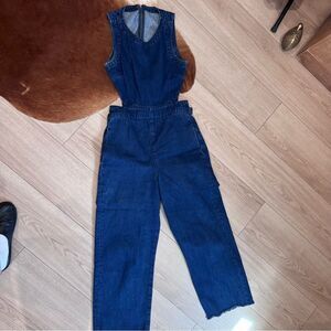 ASOS Women's Deep Blue Denim Overalls